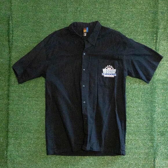 VTG SUN SPORTSWEAR LOONEY TUNES BOWLING SHIRT 1994 RETRO GRAPHIC BUGS TAZ SIZE L - Picture 2 of 7